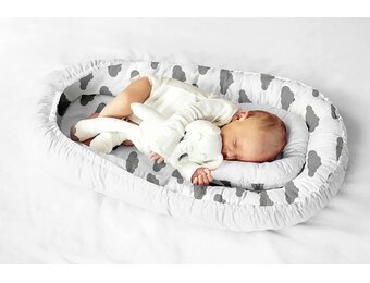 Babynestje Cocon Wit/Wolken 100% Katoen - 28% Korting!