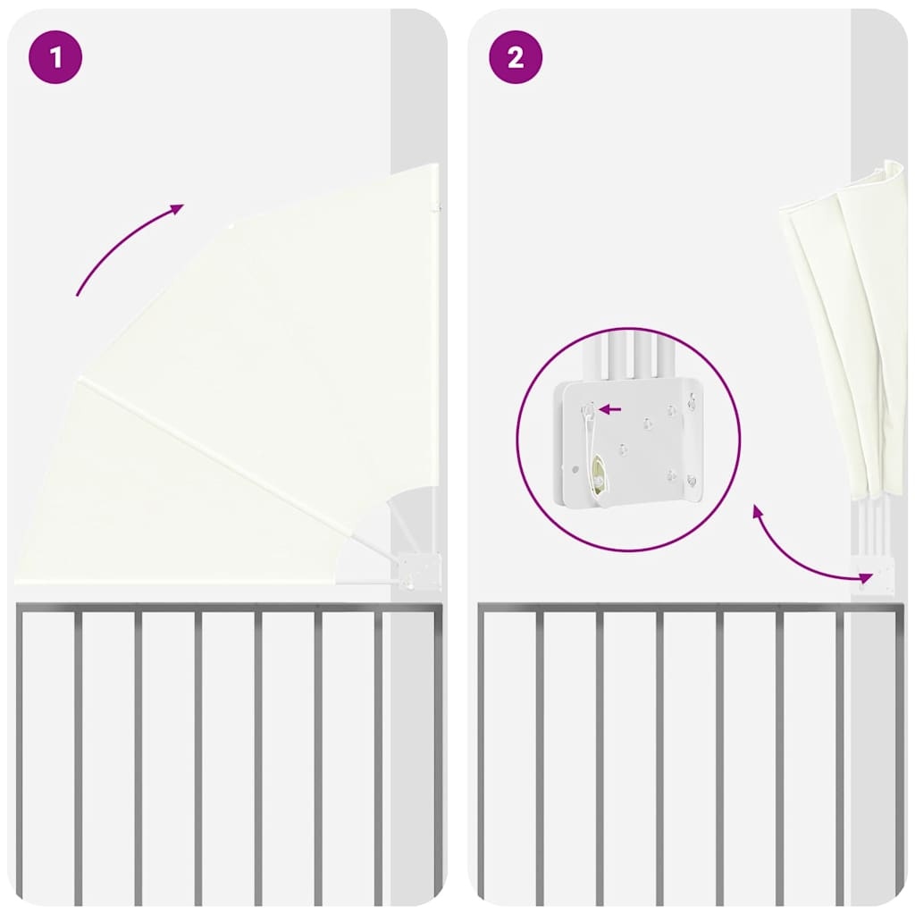 VidaXL Balkon Privacy Scherm Crème 115x115cm - 33% Korting