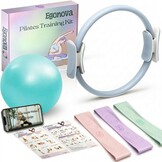 6-delige Pilates Set 35 cm - Violet, incl. Bal & Banden | 28% Korting