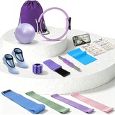 6-delige Pilates Set 35 cm - Violet, incl. Bal & Banden | 28% Korting