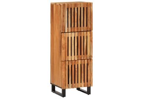 Hoge Kast Massief Acaciahout & Staal - 40x34x110 cm - 35% Korting