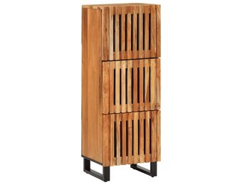 Hoge Kast Massief Acaciahout & Staal - 40x34x110 cm - 35% Korting