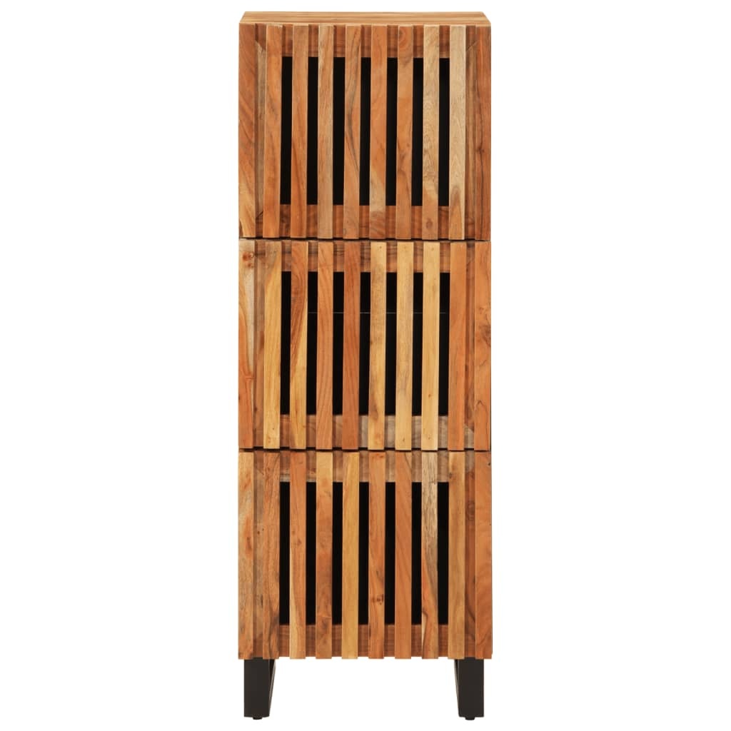 Hoge Kast Massief Acaciahout & Staal - 40x34x110 cm - 35% Korting
