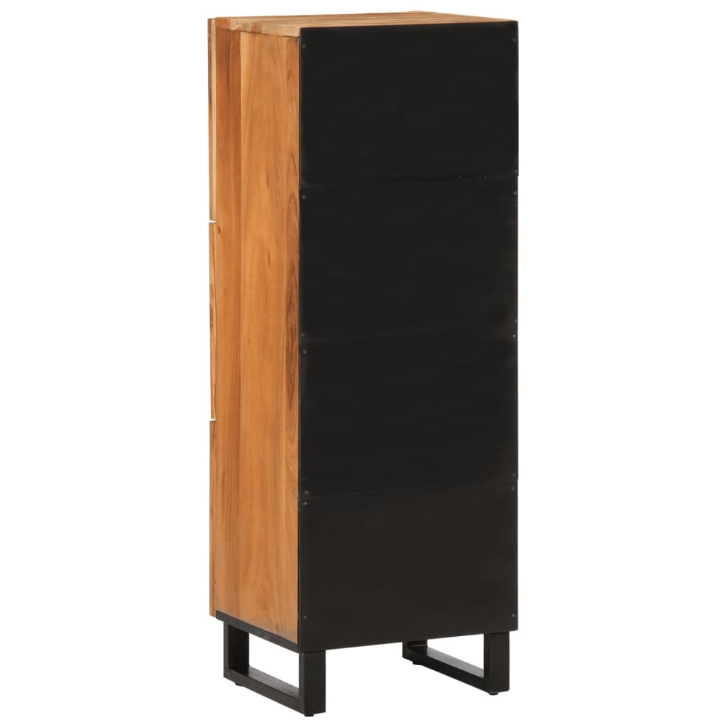 Hoge Kast Massief Acaciahout & Staal - 40x34x110 cm - 35% Korting