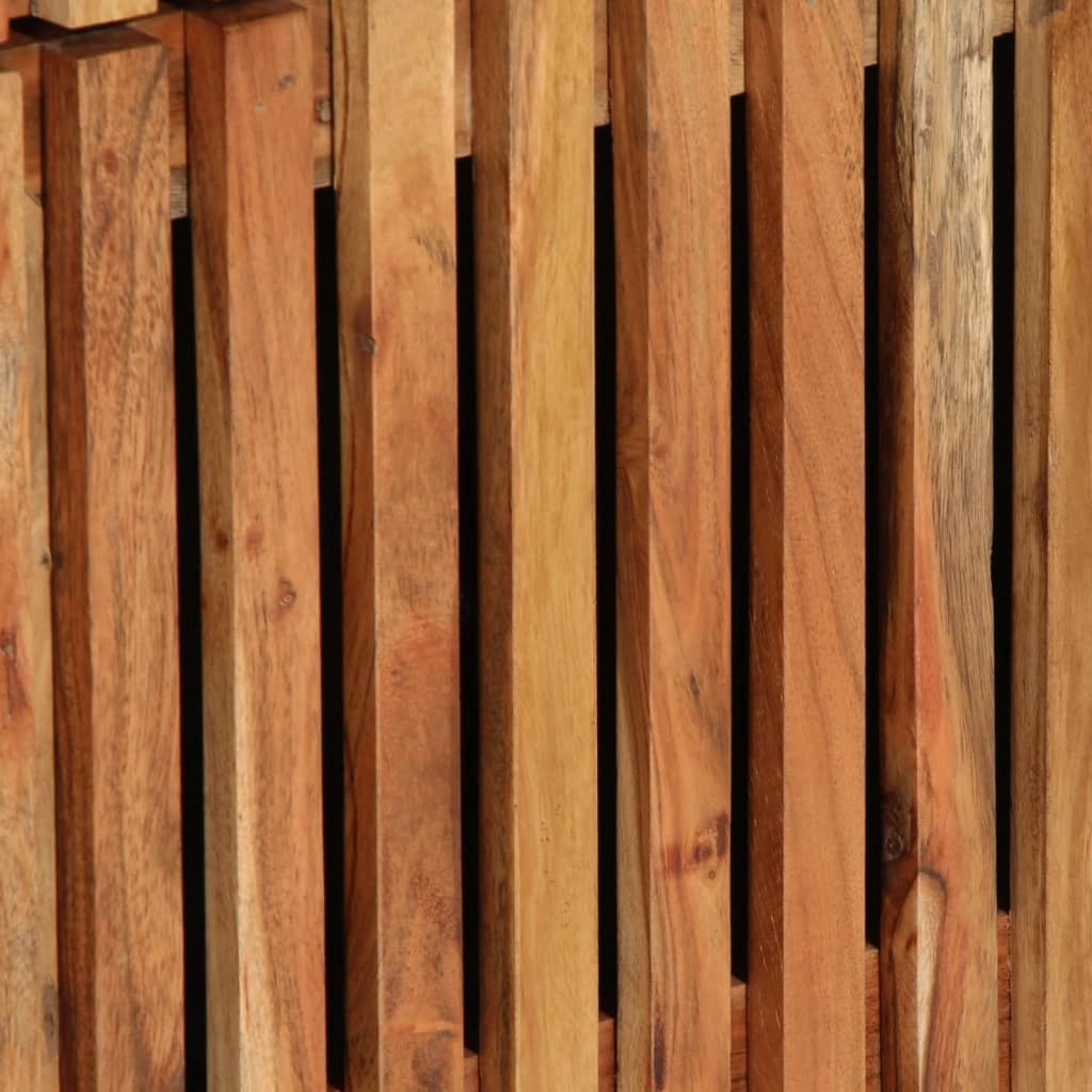 Hoge Kast Massief Acaciahout & Staal - 40x34x110 cm - 35% Korting