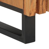 Hoge Kast Massief Acaciahout & Staal - 40x34x110 cm - 35% Korting