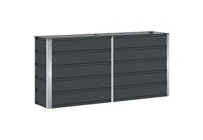 Plantenbak Antraciet Staal 160x40x75 cm - 58% Korting