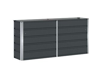 Plantenbak Antraciet Staal 160x40x75 cm - 58% Korting