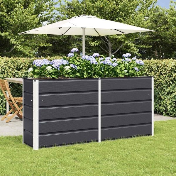 Plantenbak Antraciet Staal 160x40x75 cm - 58% Korting