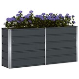 Plantenbak Antraciet Staal 160x40x75 cm - 58% Korting