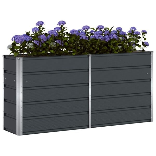 Plantenbak Antraciet Staal 160x40x75 cm - 58% Korting