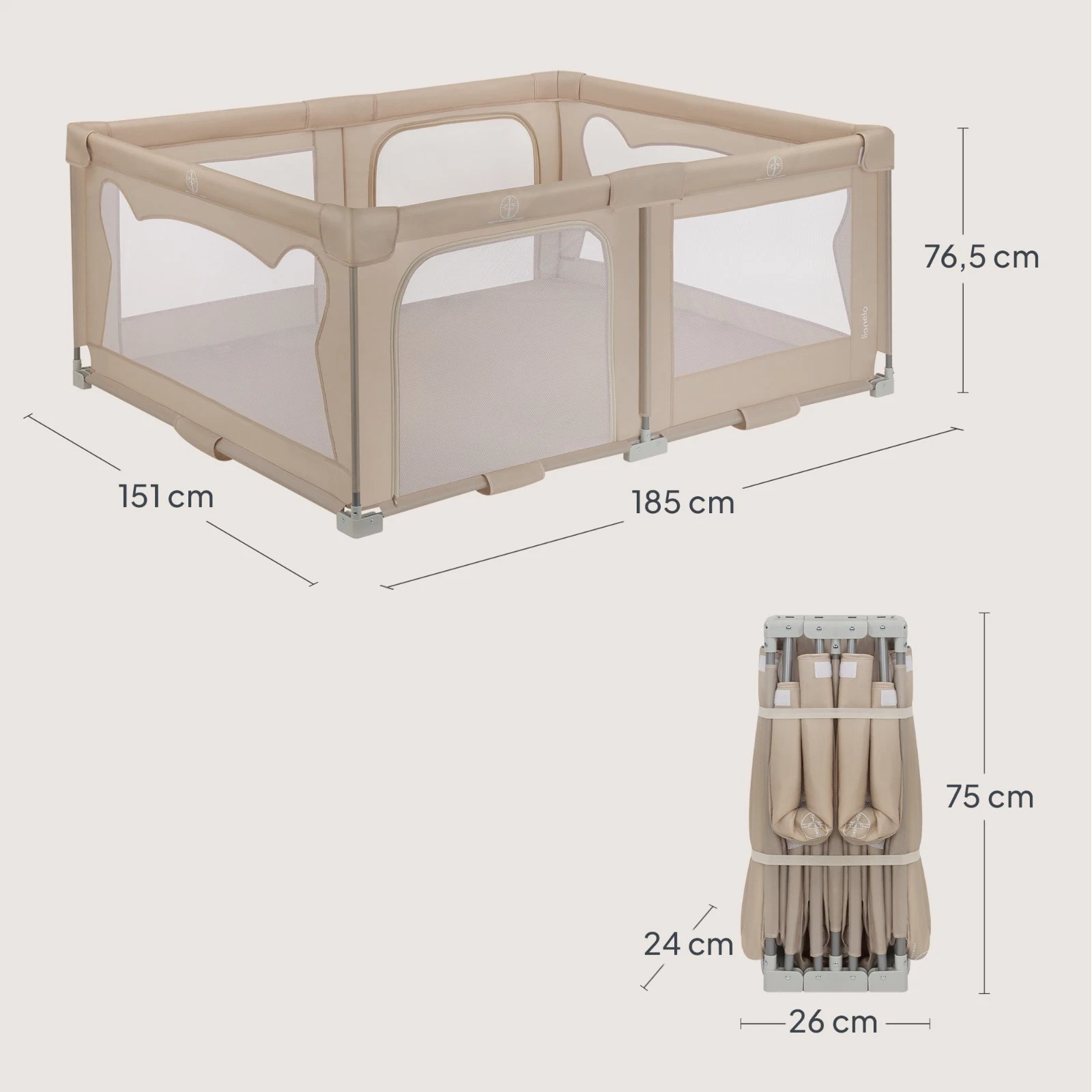 Kinderbox Florence 150x180cm Inklapbaar - 34% Korting!