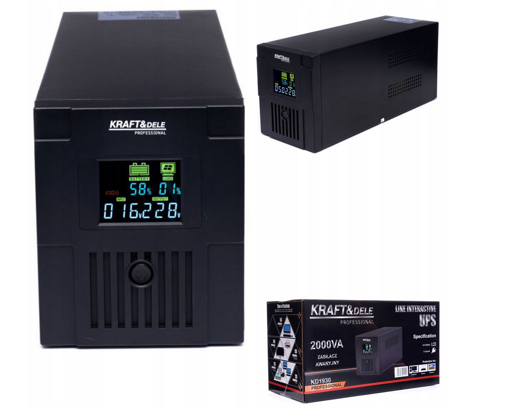 UPS 2000VA/1400W met 2 stopcontacten | 61% Korting