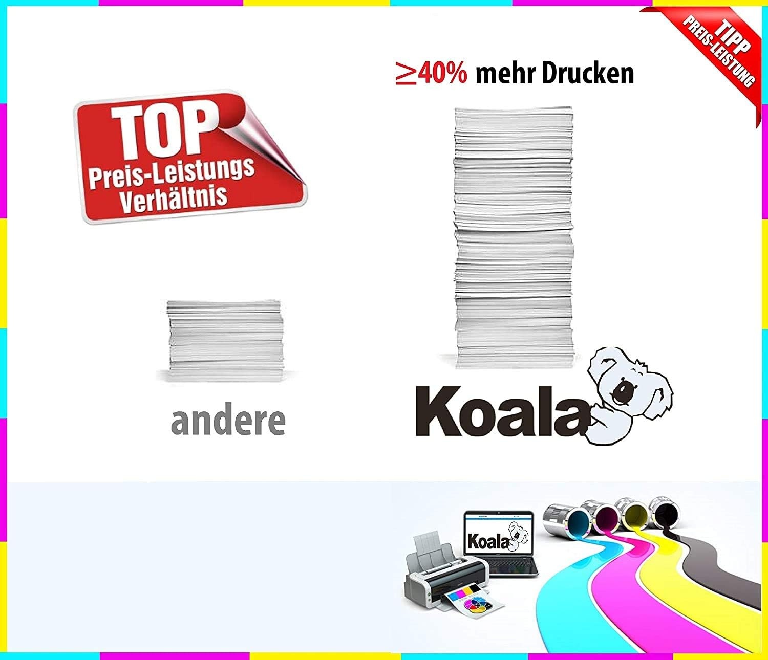 5-Pack Hoge Capaciteit Tonerset voor Brother TN241/TN245 - 59% Korting