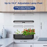 Hydroponisch Kweeksysteem 12-Pods met LED, Zwart - 29% Korting