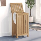 vidaXL Wasmand Massief Teakhout 35x25x60cm - 34% Korting!