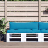VidaXL Palletkussens, 2 Stuks Stof Lichtblauw - 34% Korting!