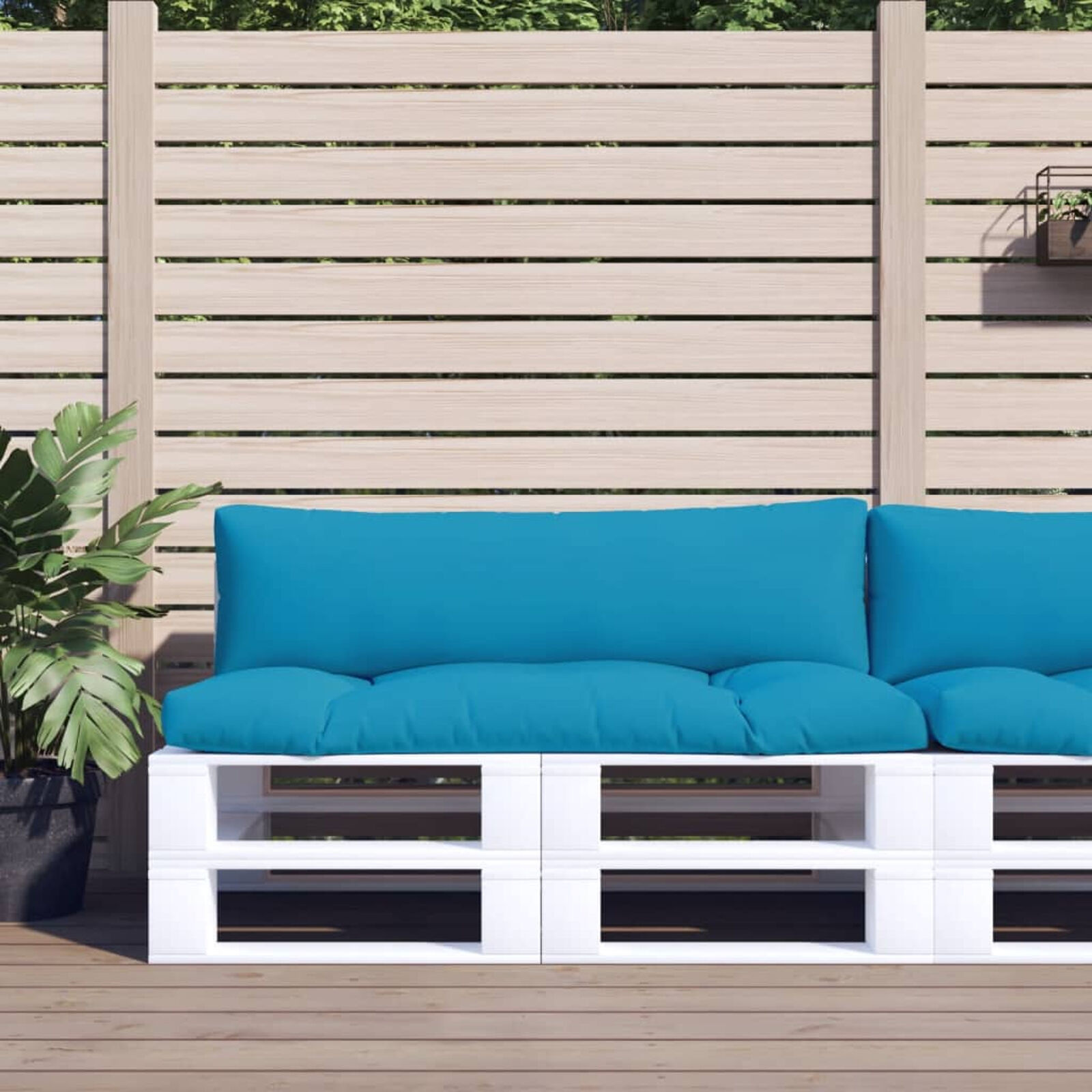 VidaXL Palletkussens, 2 Stuks Stof Lichtblauw - 34% Korting!