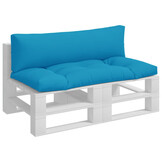 VidaXL Palletkussens, 2 Stuks Stof Lichtblauw - 34% Korting!