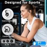 Draadloze Sport In-ear Hoofdtelefoon - 50u Speeltijd, Ruisonderdrukking, Blauw (33% Korting)