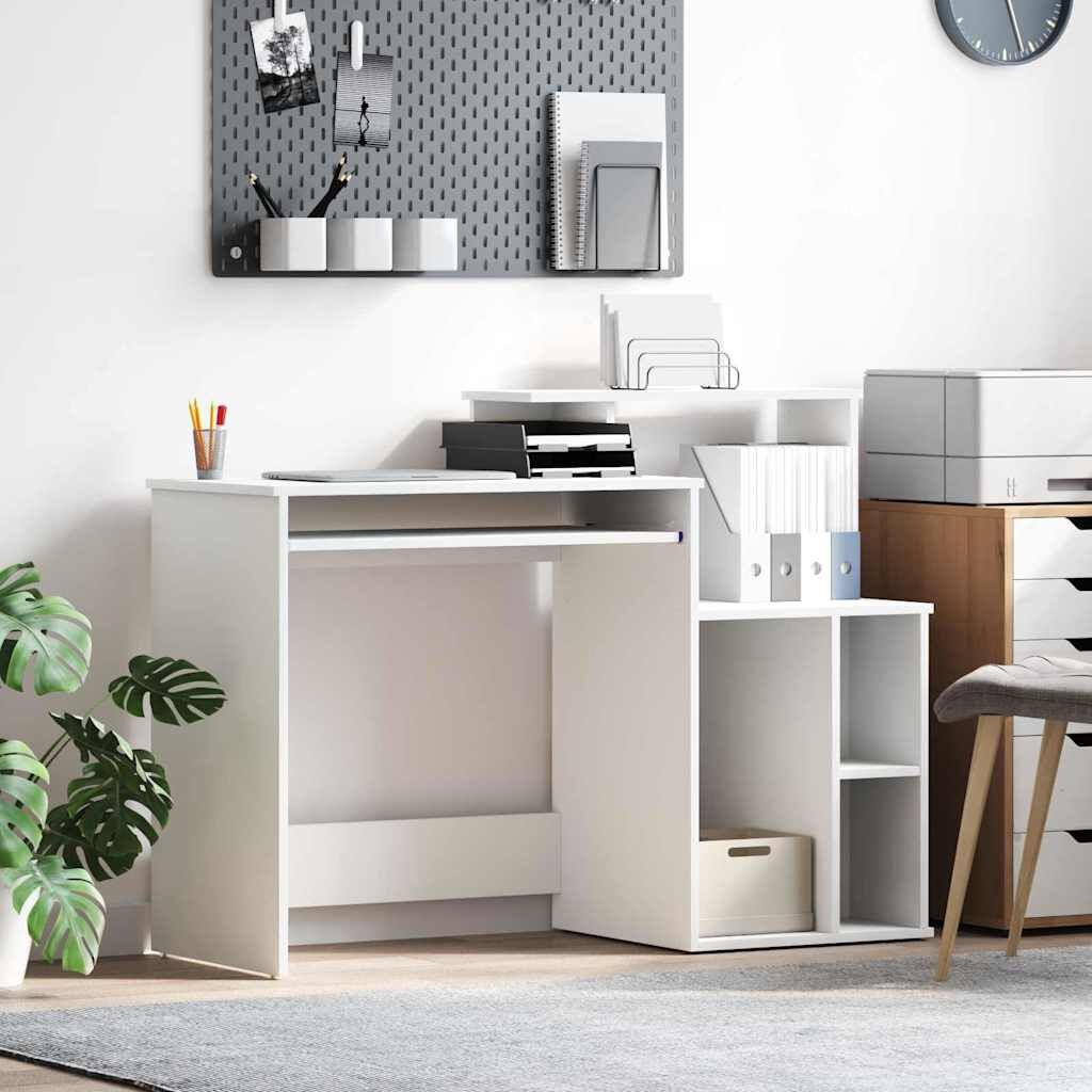 Wit Bureau met Opbergruimte (120.5cm) - 59% Korting