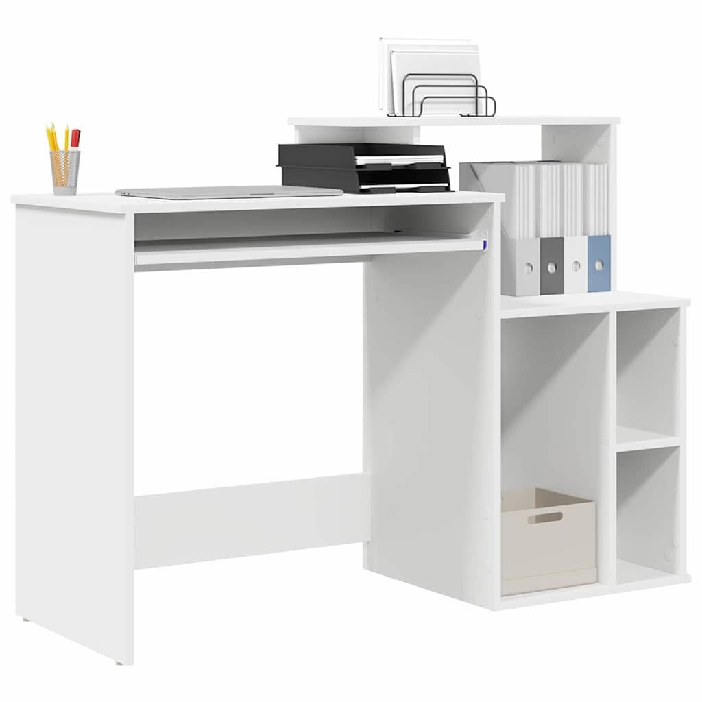 Wit Bureau met Opbergruimte (120.5cm) - 59% Korting