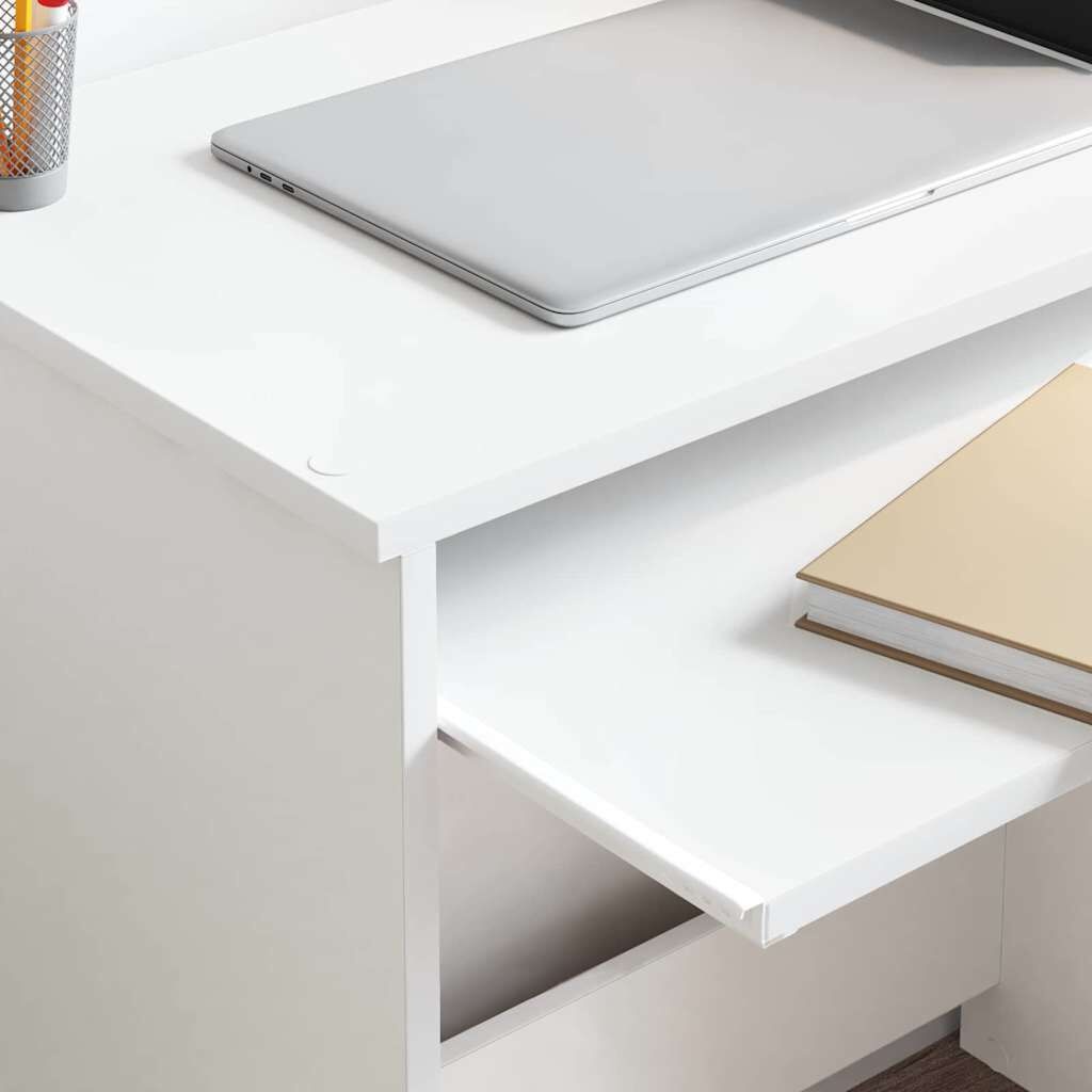 Wit Bureau met Opbergruimte (120.5cm) - 59% Korting