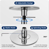 Danspaal 45mm RVS Spinning & Statisch Zilver - Nu 30% Korting!