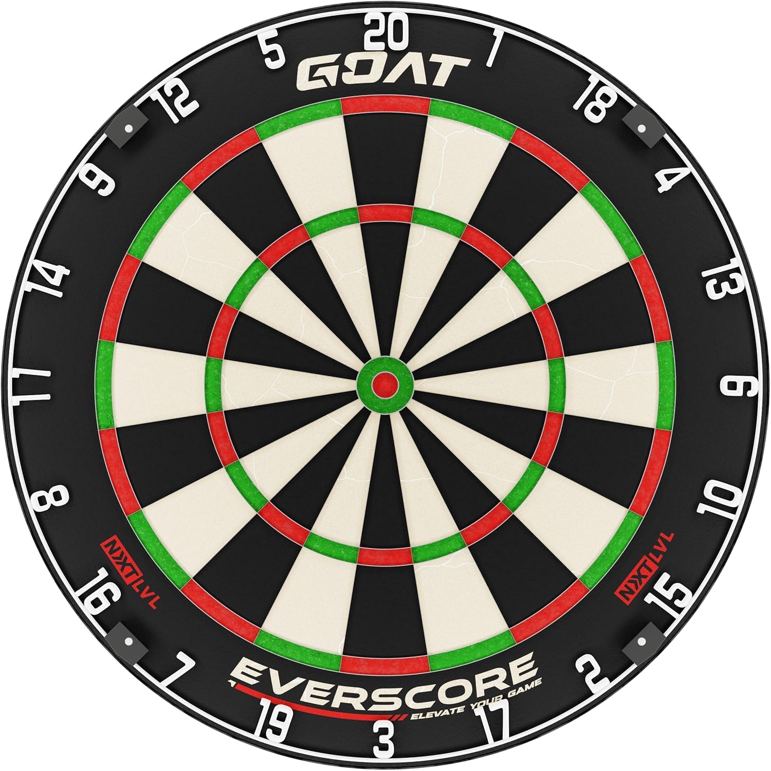 Dartbord 18 inch Zwart | Sisal | Zelfherstellend | Minimale Bounce-outs | 34% Korting