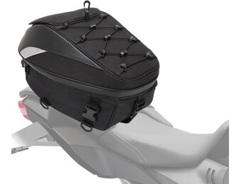 Zwarte Motorzadeltas Uitbreidbaar (11.5-15L) met Schouderriem | 29% Korting