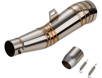 RVS Motoruitlaatdemper 51mm - Universeel met 34% Korting