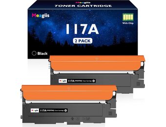 2x Zwart HP 117A Toner, 1000 pagina's/stuk, 33% korting!