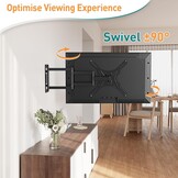 Verstelbare TV Muurbeugel (26-60") - Max 74.8cm Uitschuifbaar - Zwart
