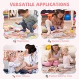 8-in-1 Roze Houten Wand Activiteitenbord | Montessori Speelgoed met Korting