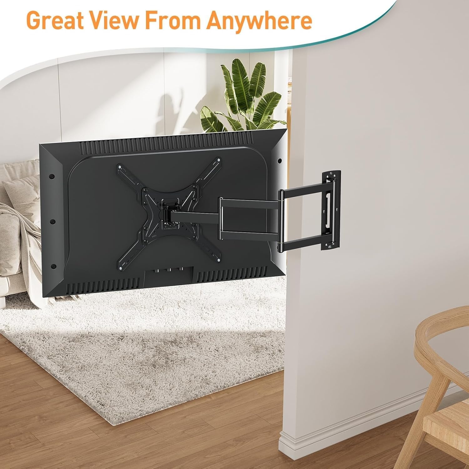 Verstelbare TV Muurbeugel (26-60") - Max 74.8cm Uitschuifbaar - Zwart