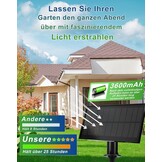 Solar LED Lichtsnoer Buiten - 15m, Warm Wit, 27 Lampen, 5 Standen - 34% Korting!