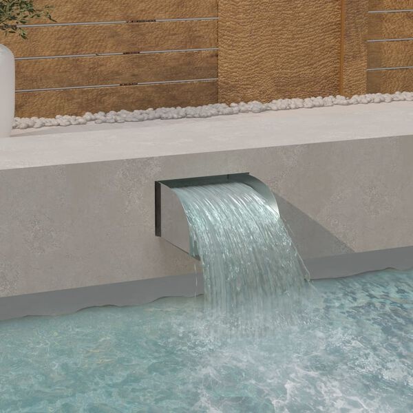 RVS Waterval 30cm - Ontspannend Watergeluid voor Tuin of Zwembad (33% Korting)