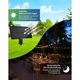 Solar LED Lichtsnoer Buiten - 15m, Warm Wit, 27 Lampen, 5 Standen - 34% Korting!