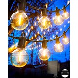 Solar LED Lichtsnoer Buiten - 15m, Warm Wit, 27 Lampen, 5 Standen - 34% Korting!