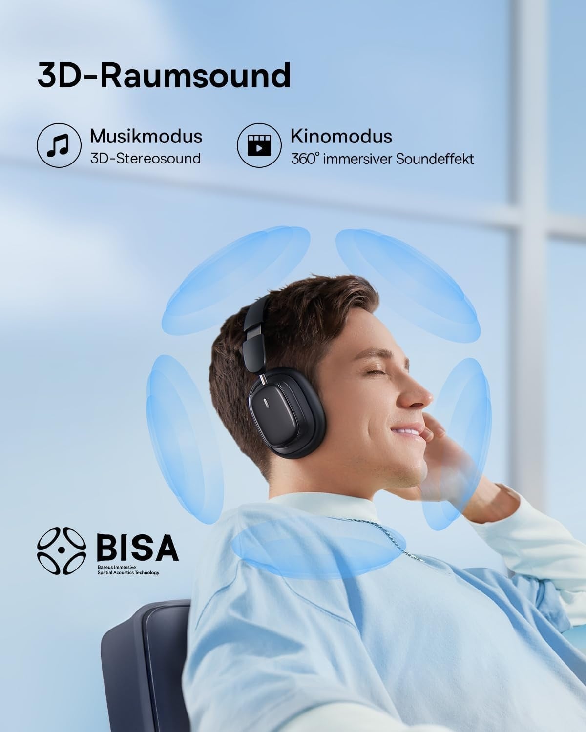 Draadloze Over-Ear Koptelefoon ANC | 100 uur batterij | Zwart | 34% Korting