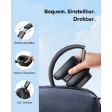 Draadloze Over-Ear Koptelefoon ANC | 100 uur batterij | Zwart | 34% Korting