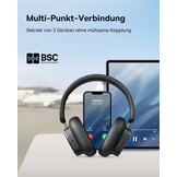 Draadloze Over-Ear Koptelefoon ANC | 100 uur batterij | Zwart | 34% Korting
