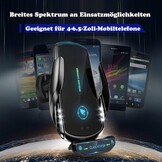 Draadloze Autolader & Telefoonhouder: 15W Snelladen | Zwart