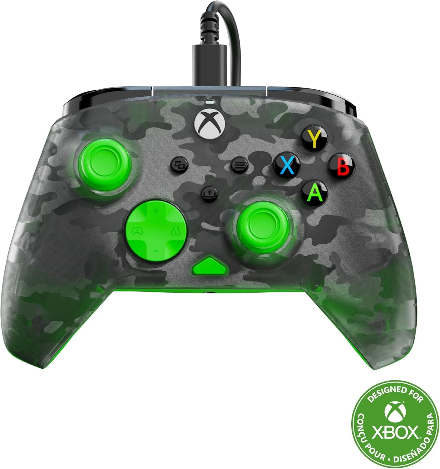 Gamingcontroller Xbox/PC - Ghost Camo Zwart Groen - 33% Korting