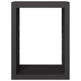 VidaXL Haardhoutrek Staal Zwart - 60x40x80cm - 34% Korting