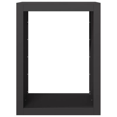 VidaXL Haardhoutrek Staal Zwart - 60x40x80cm - 34% Korting