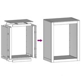 VidaXL Haardhoutrek Staal Zwart - 60x40x80cm - 34% Korting