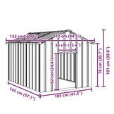 vidaXL Hondenhok met dak 113x153x101 cm - 34% Korting