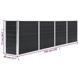Verhoogd Plantenbed Staal 320x40x77cm Antraciet - 34% Korting!