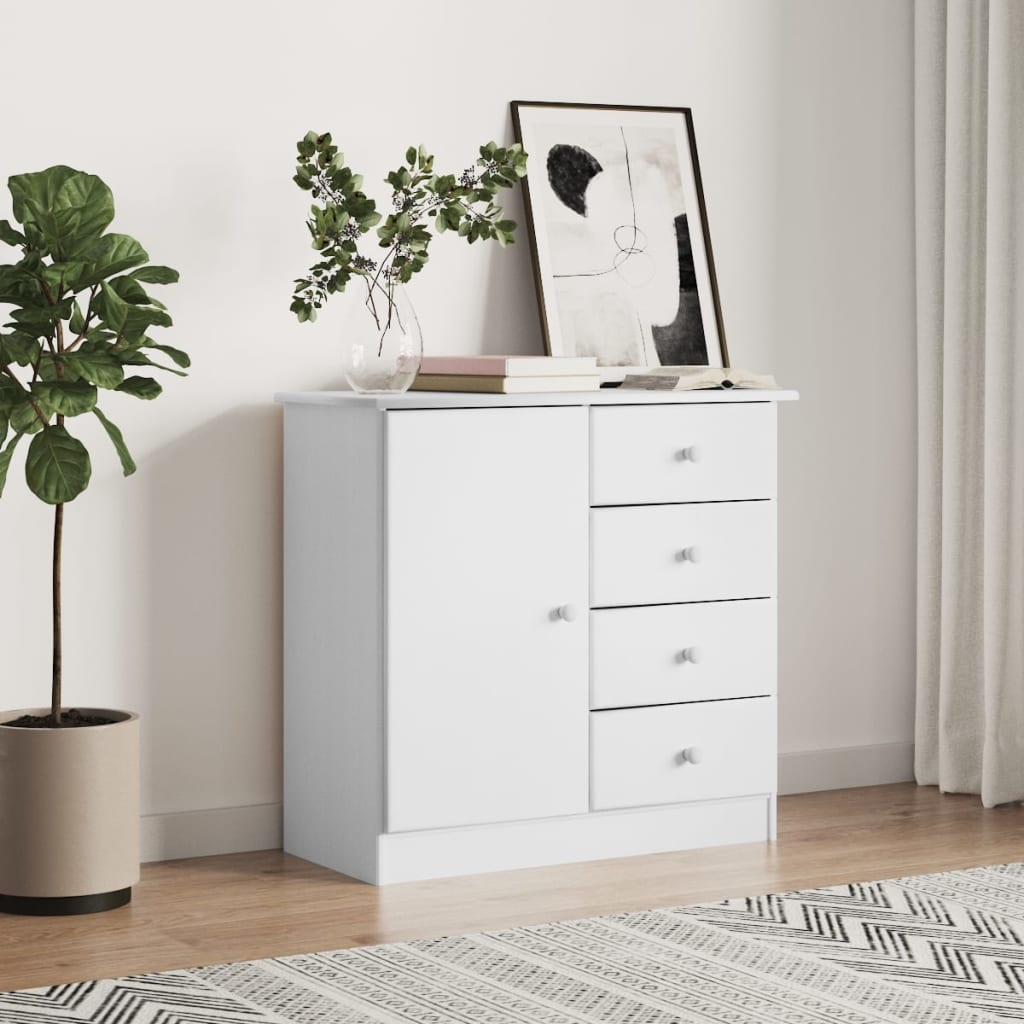 VidaXL Dressoir ALTA - Wit Grenenhout - Nu 34% Korting!